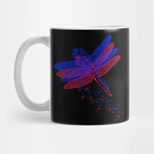 Trippy Psychedelic Dragonfly Mug